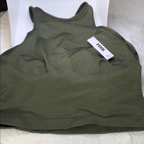 PINK Victoria's Secret Olive Green Women's Top - Picture 1 of 5